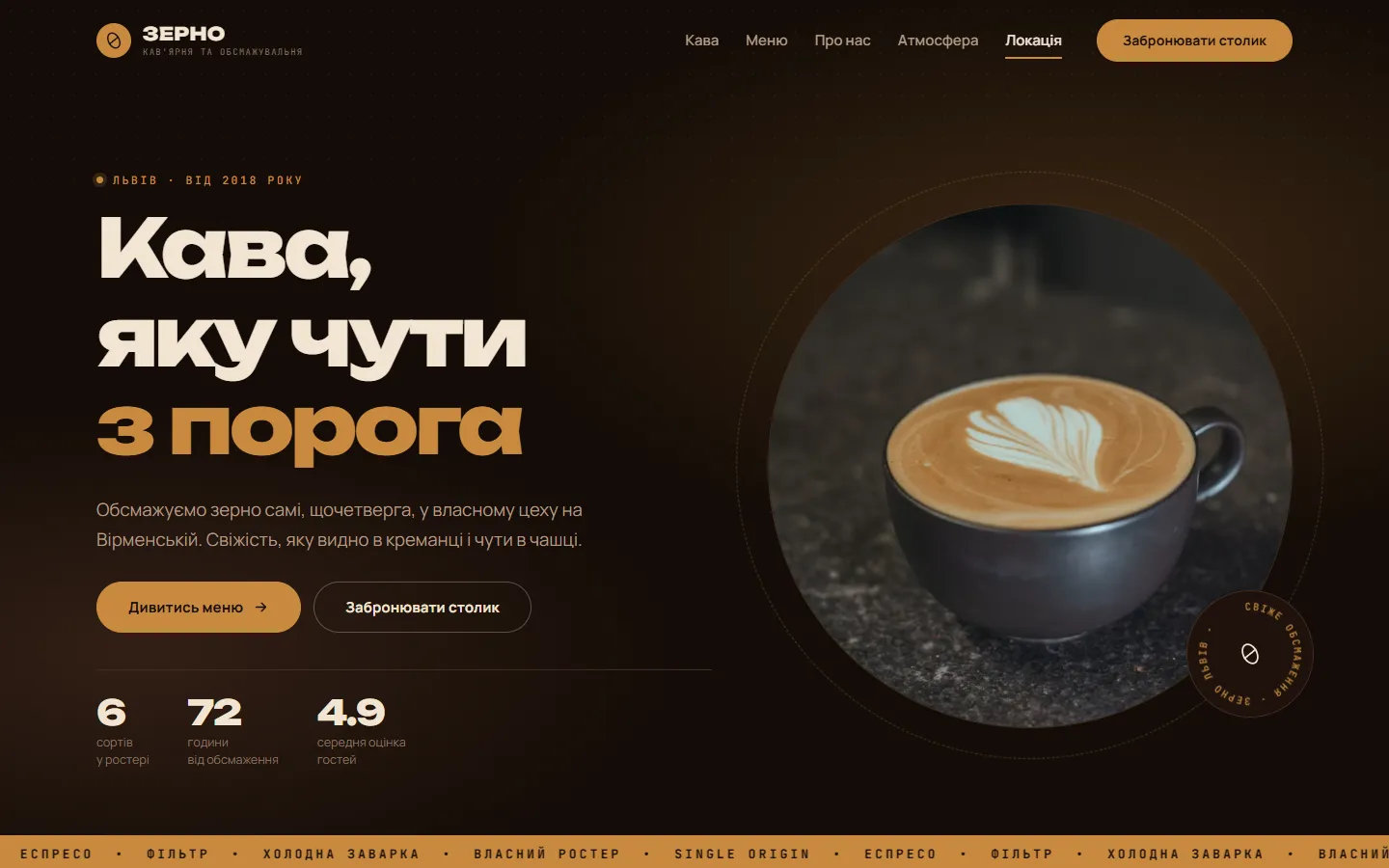 Зерно: головна сторінка